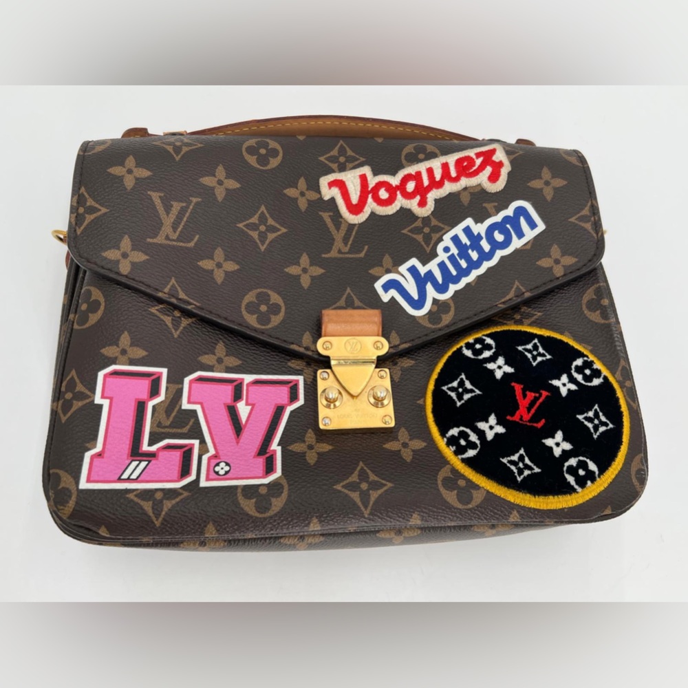 Louis Vuitton Brown Monogram Bag with Multicolor Patches